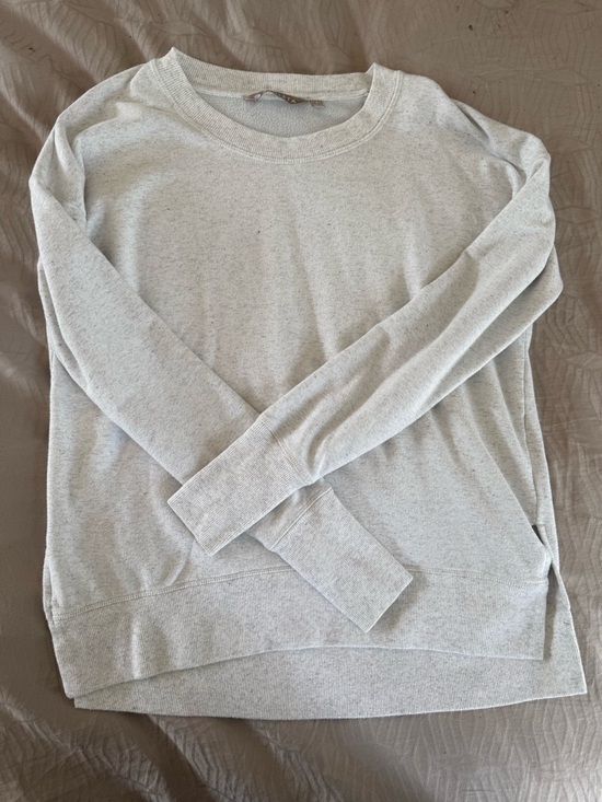Athleta Tops - Athleta Coaster Luxe Light Heather Gray Crew Sweatshirt Size Small
